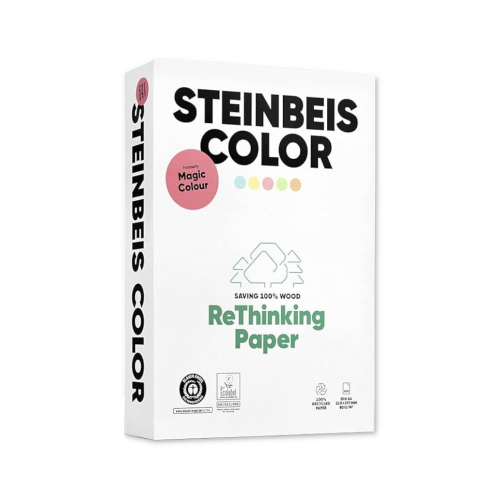 Papel Fotocopia Salmão Steinbeis Reciclado A4 80gr 1x500Fls , STEINBEIS , 1801119 , 4260074843040